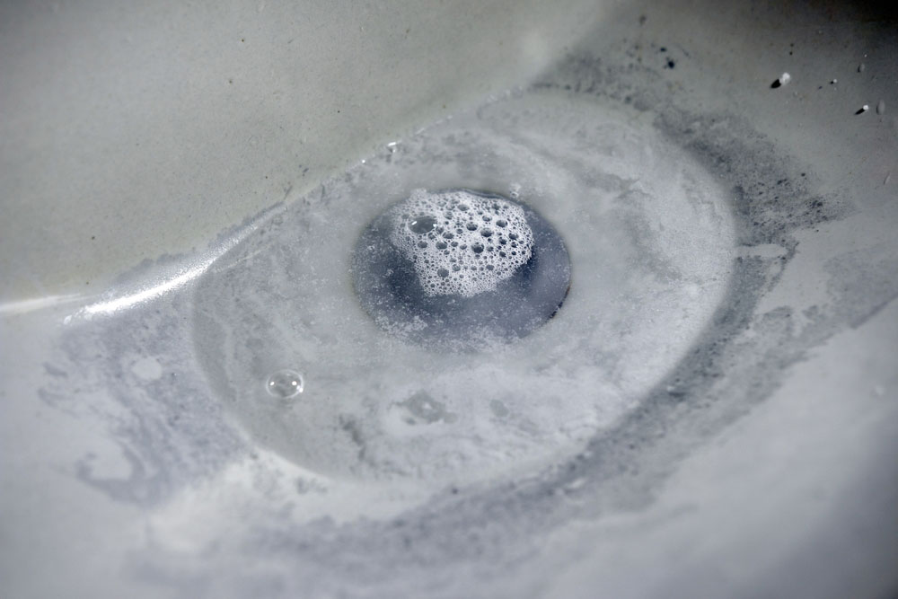 water going down the sink