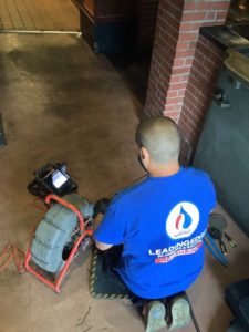 LeadingEdge Plumbing & Rooter performing sewer inspection Granada Hills, CA