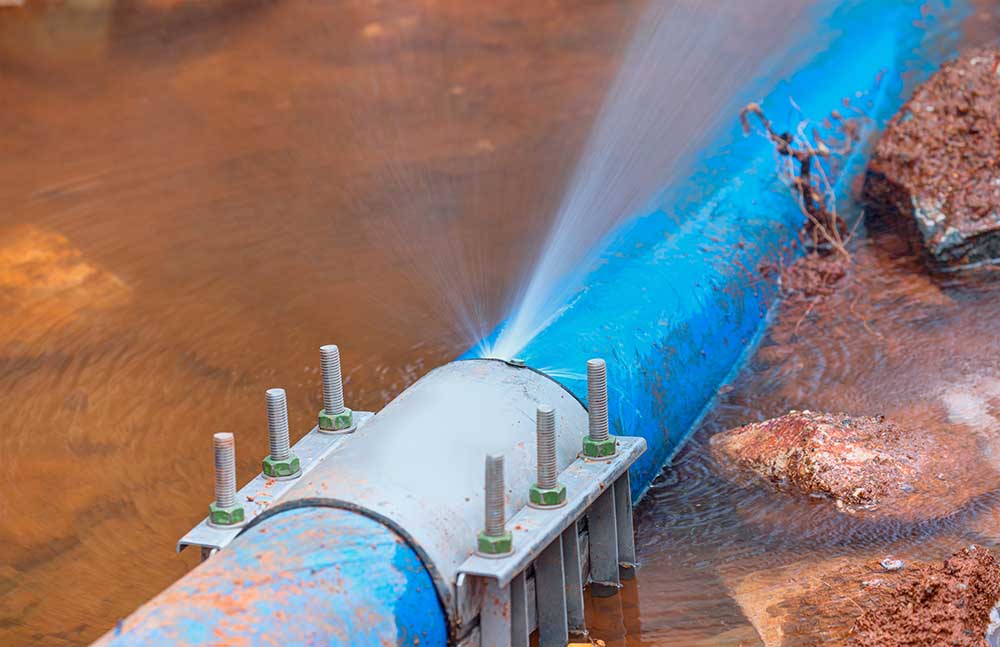 Leaky Pipe with Water Spraying Burbank, CA