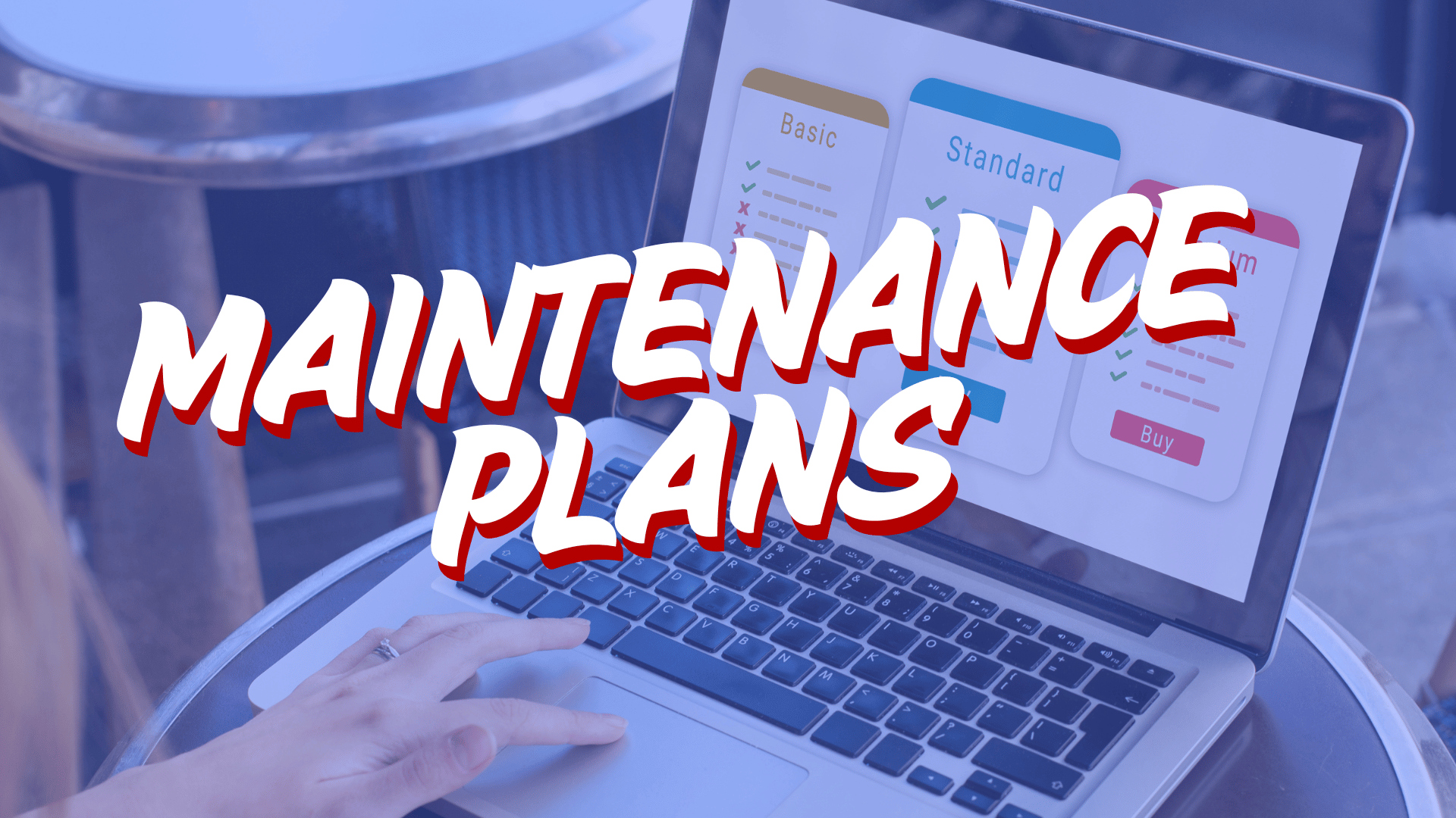 Image of plumbing maintenance plans by Leading Edge Plumbing & Rooter, highlighting Essential, Advantage, and Elite tiers.